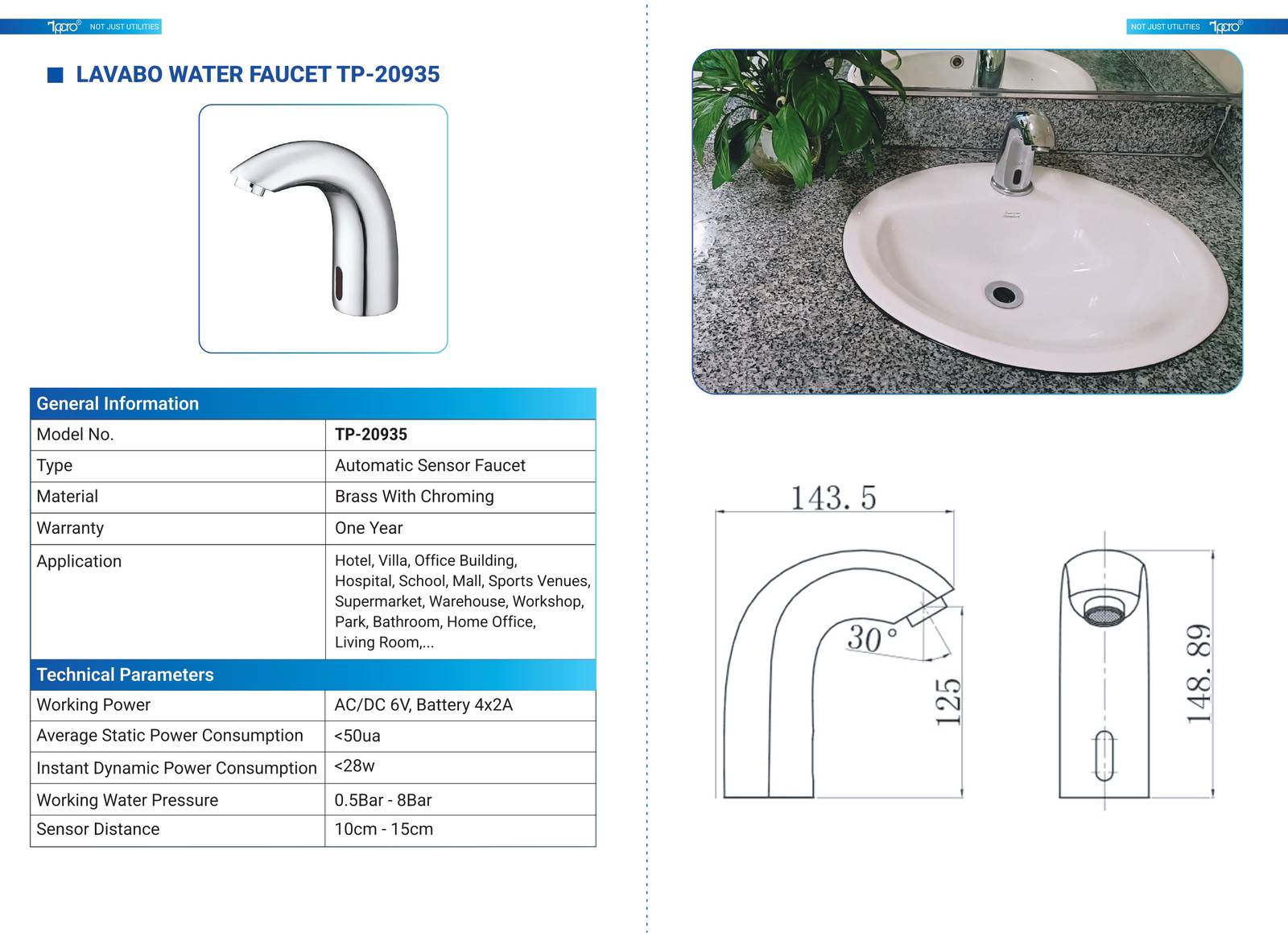 Thiết bị vệ sinh cảm ứng TPPRO Catalogue và Bảng giá mới nhất  /Page 2